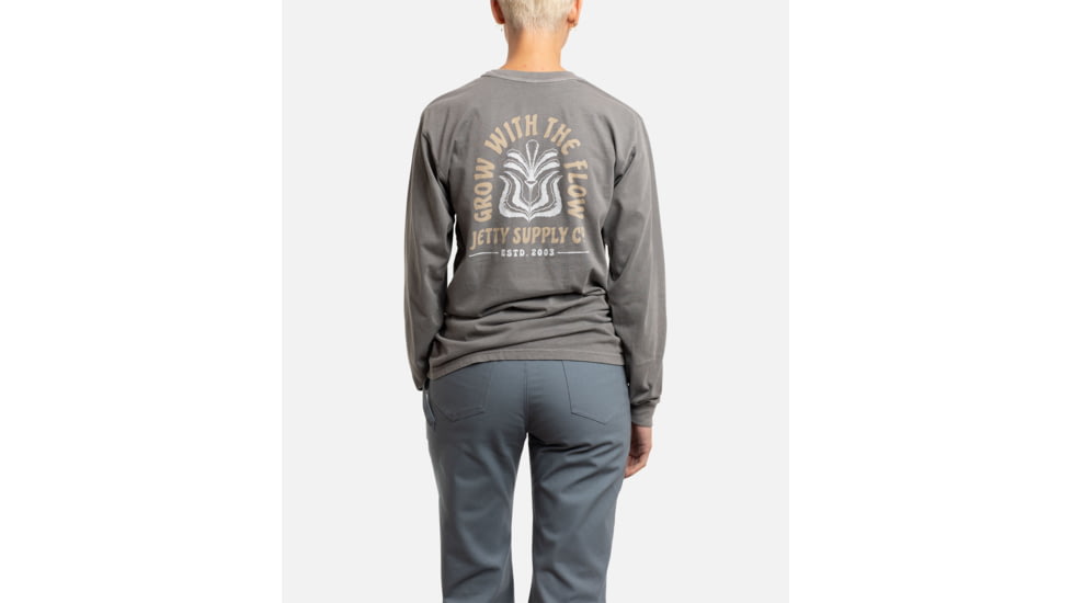 Jetty Roots Long Sleeve Tee - Womens, Grey, Extra Small, 29102
