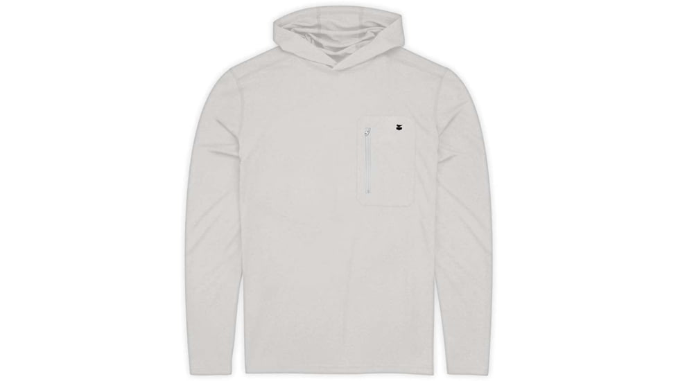 Jetty Skiff Uv Hooded Long Sleeve Tee - Men's, Light Grey, Large, 32613