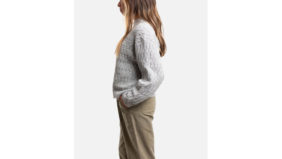 Jetty Wharf Cable Knit Sweater - Womens, Heather Grey, Small, 27129