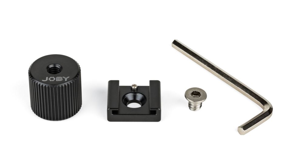 JOBY Cold Shoe PRO Aluminim Cold Shoe Adapter for Attaching Accessories, Black, JB01530