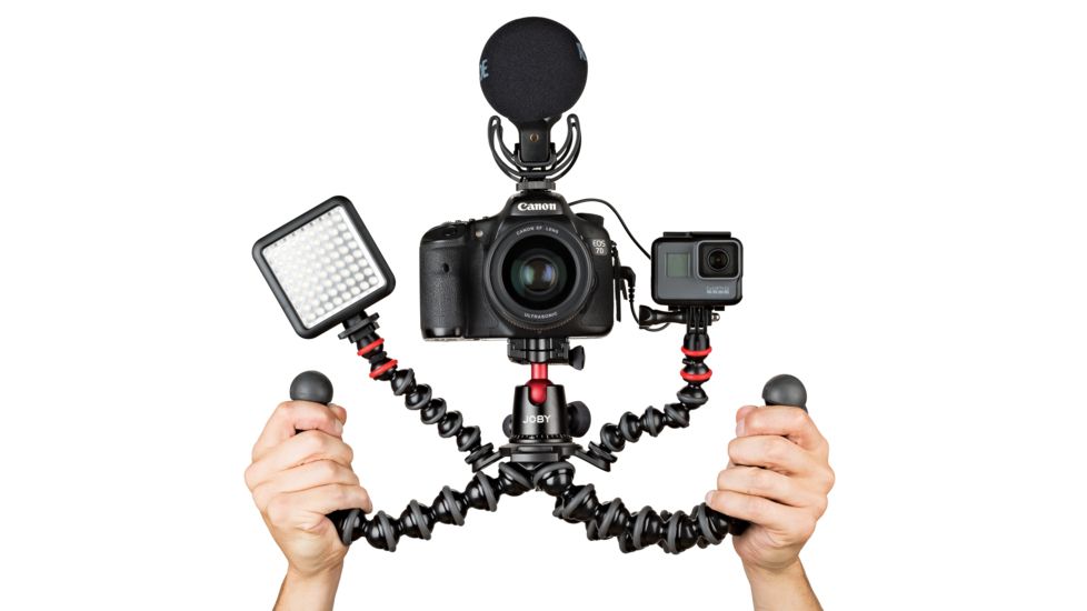 JOBY Gorilla Pod Rig Aluminum Tripod for DSLR Camera and Accessories, Black, JB01522