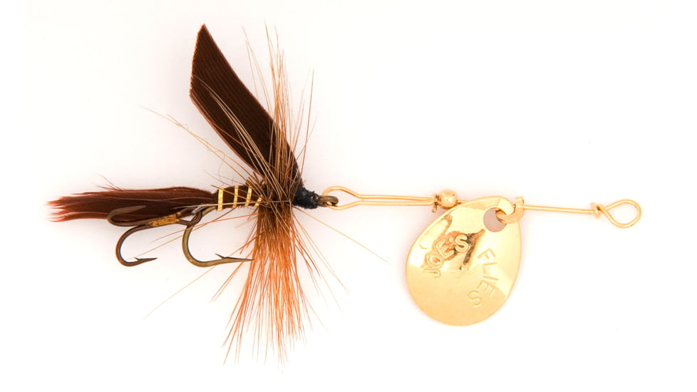 Joes Flies Short Striker Classic In-Line Spinner Fly, Sz 10, March Brown, 131-10