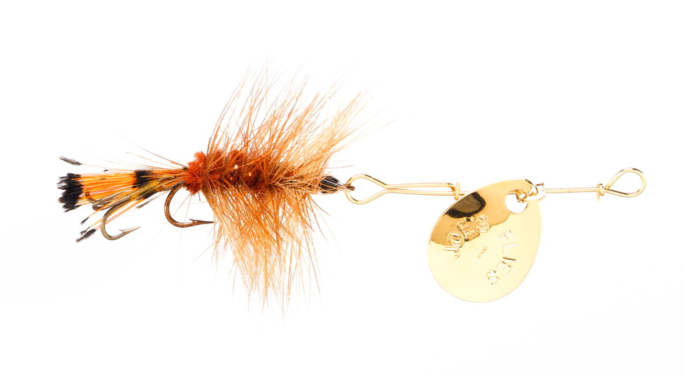 Joes Flies Short Striker Classic In-Line Spinner Fly, Sz 8, Brown Woolly Worm, 122-8