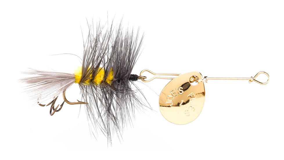 Joes Flies Short Striker Classic In-Line Spinner Fly, Sz 8, Gray Ghost, 109-8