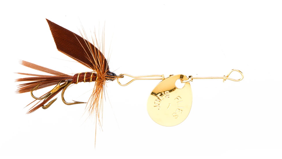 Joes Flies Short Striker Classic In-Line Spinner Fly, Sz 8, March Brown, 131-8