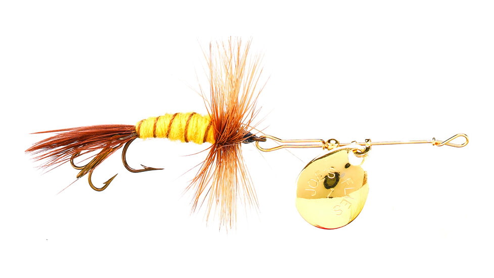 Joes Flies Short Striker Classic In-Line Spinner Fly, Sz 8, Meal Worm, 238-8