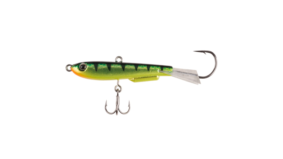 Johnson Johnny Darter Hard Bait, Jerkbait, 7/8 oz, 2 1/16in / 5cm, Hook Size 8, 2 Hooks, Antifreeze Perch, JYD7-ATP