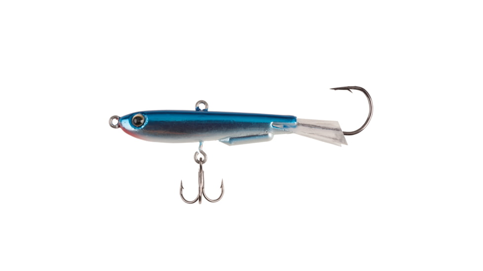 Johnson Johnny Darter Hard Bait, Jerkbait, 1 3/8 oz, 2 1/2in / 6.5cm, Hook Size 6, 2 Hooks, Chrome Blue, JYD9-CMU