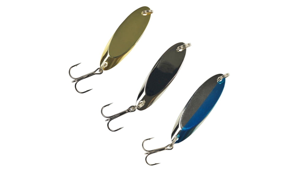 Johnson Splinter Hard Bait Kit, Spoon, 1/12 oz, 1 1/8in / 3cm, Hook Size 12, 3 Hooks, Varies, SPT1/12PKV