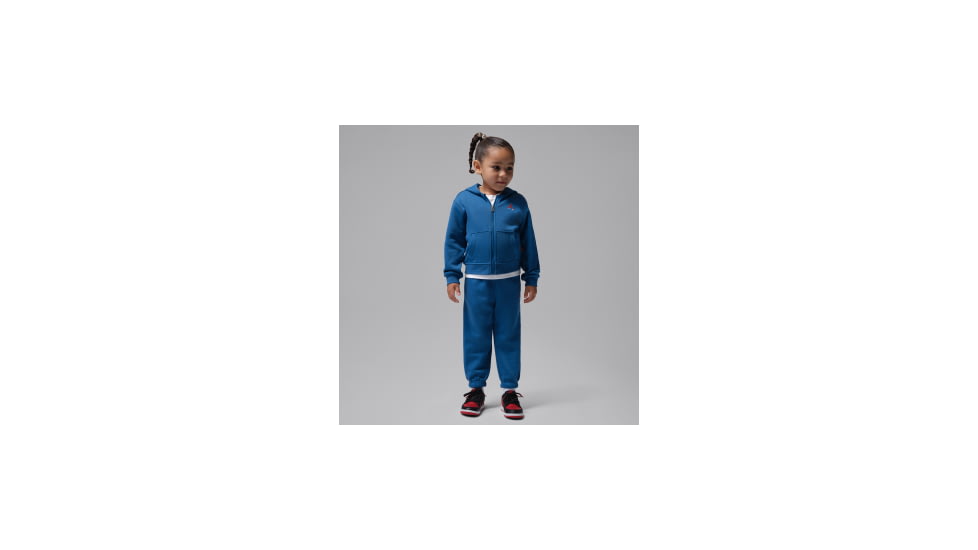 Jordan Jordan Brooklyn Fleece Toddler 2-Piece Full-Zip Hoodie Set in Blue 75G141-UUG, Blue, 3T, male, 1016056552-00199016575494