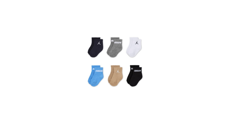 Jordan Jordan Everyday Essentials Baby /Toddler Ankle Socks 6 Pairs in Blue NJ0734-695, Blue, 6-12M, male, 1015733641-00196923868244