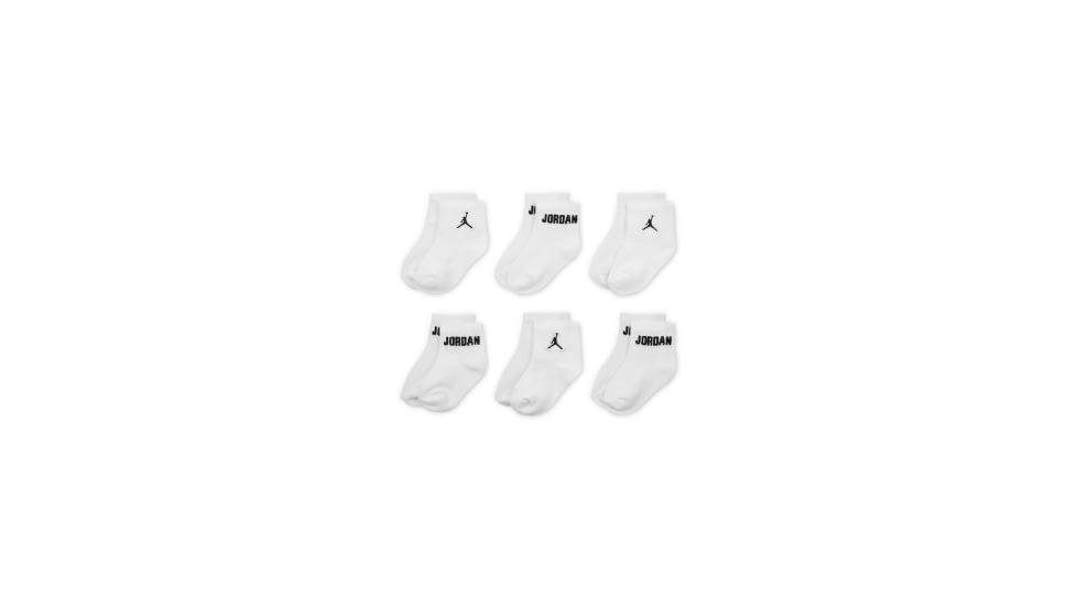 Jordan Jordan Everyday Essentials Baby /Toddler Ankle Socks 6 Pairs in White NJ0734-001, White, 6-12M, unisex, 1015862320-00197717993371