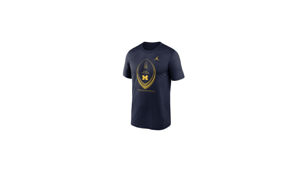 Jordan Mens Michigan Primetime Football Icon Legend Jordan Brand Dri-FIT College T-Shirt in Blue NKGK41SMWN-BE2, Blue, L, male, 1016043218-00198985908111