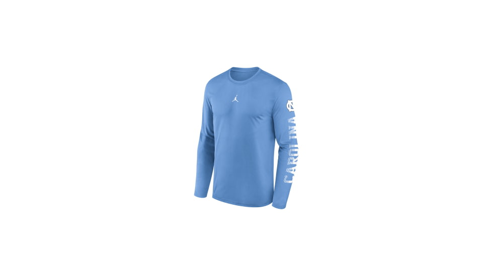 Jordan Mens North Carolina Primetime Legend Jordan Brand Dri-FIT College Long-Sleeve T-Shirt in Blue NJGT4EYNCN-EKV, Blue, XL, male, 1016090306-00199139371614