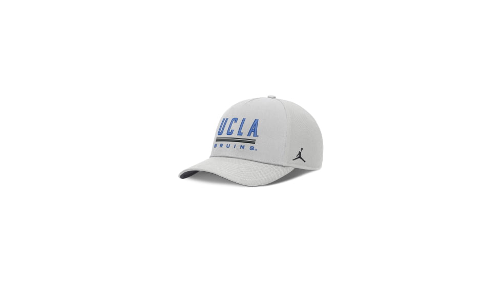 Jordan Mens UCLA Sideline Practice Rise Jordan Brand Dri-FIT College Adjustable Hat in Grey JC060BBUCL-RKB, Grey, M/L, male, 1016042962-00199139995100