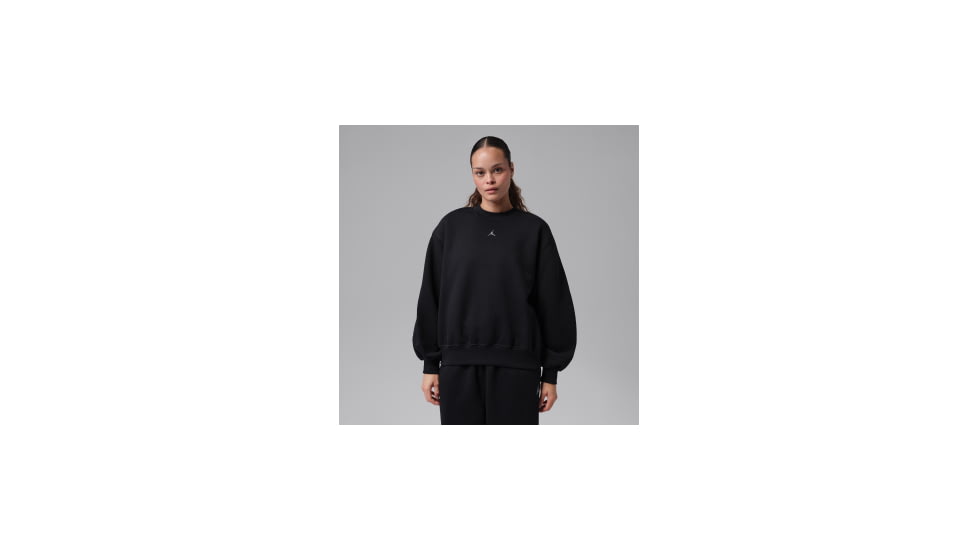 Jordan Womens Jordan Brooklyn Fleece Crew-Neck Sweatshirt in Black IM7288-010, Black, L, female, 1015948638-00198962218356