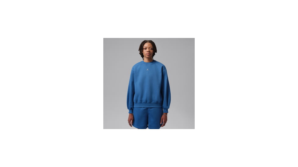 Jordan Womens Jordan Brooklyn Fleece Crew-Neck Sweatshirt in Blue IM7288-485, Blue, XL, female, 1015948159-00198962215942