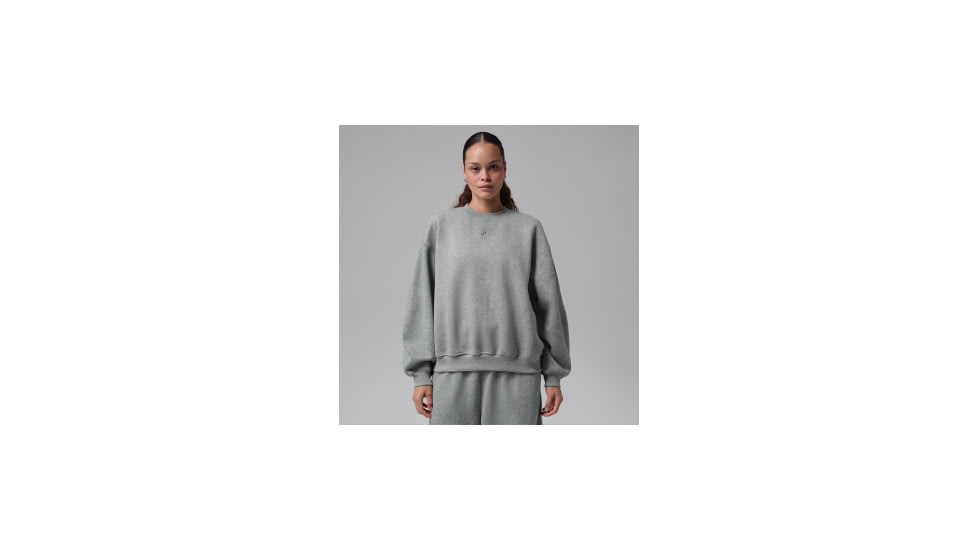 Jordan Womens Jordan Brooklyn Fleece Crew-Neck Sweatshirt in Grey IM7288-063, Grey, 2XL, female, 1015948239-00198962204014