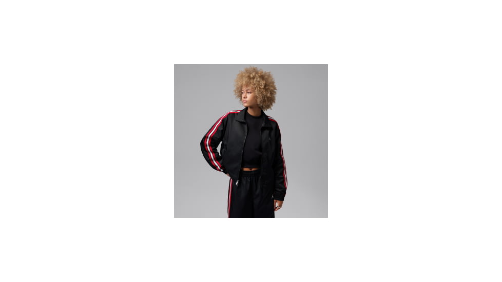 Jordan Womens Jordan Brooklyn Track Jacket in Black IM6841-010, Black, 2XL, female, 1015948436-00198962251841