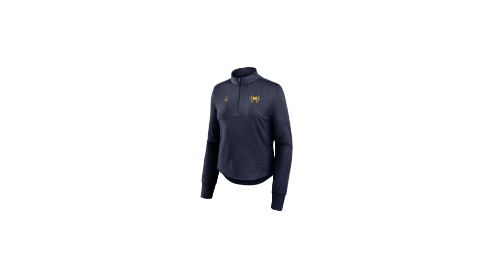 Jordan Womens Michigan Swift Jordan Brand Dri-FIT College Half-Zip Top in Blue 0JPM41SMWN-TT1, Blue, XL, female, 1016043360-00198985904199