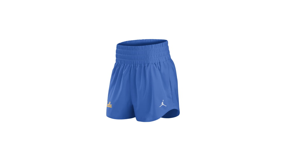 Jordan Womens UCLA Primary Logo One Jordan Brand Dri-FIT College Shorts in Blue 0JOW44UUCL-KBF, Blue, XS, female, 1015970947-00198984897386