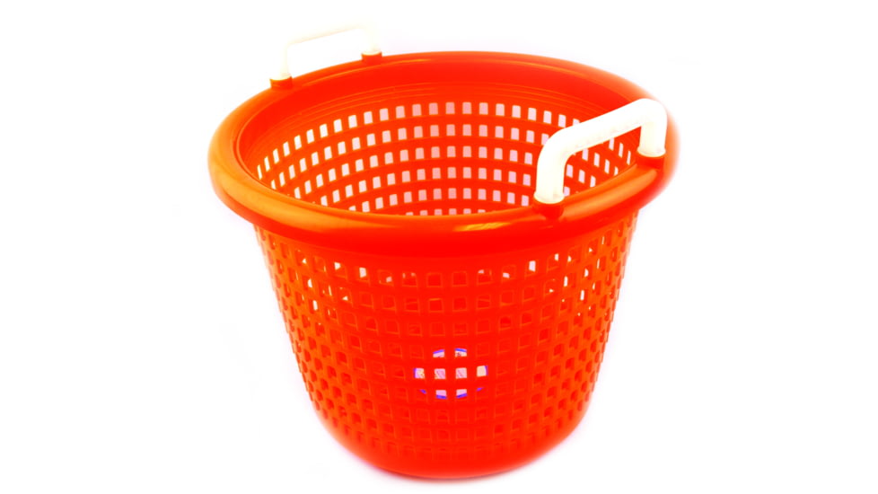 Joy Fish G Fish Small Plastic Basket With Handles, HD Orange, 14X12, BASKET-HANDYA1612-OR