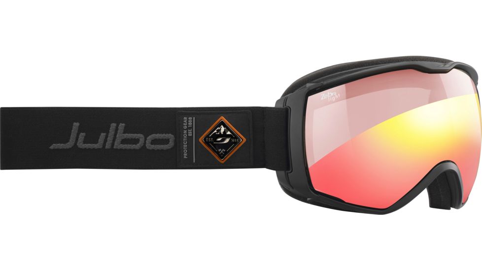 Julbo Aerospace Goggles Black with Multilayer Fire Zebra Light Lenses, Large J74031146