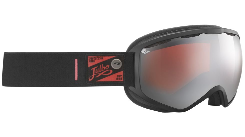 JULBO Atlas Ski Goggles,Black,Orange Cat 3 Lenses w/Silver Flash, Large 73912145