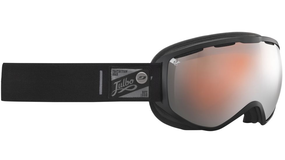 JULBO Atlas Ski Goggles,Black,Orange Screen Polarized Cat 3 Lenses W/Silver Flash, Large 73991145