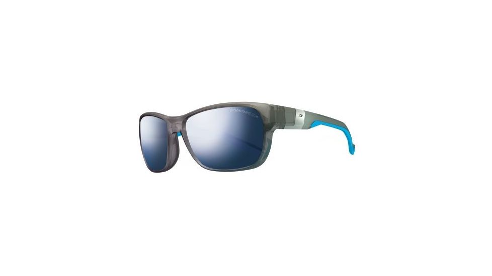 Julbo Coast Sunglasses, Transparent Grey/Blue Frame w/Polarized 3+ Mlayer Blue Lenses 4729121