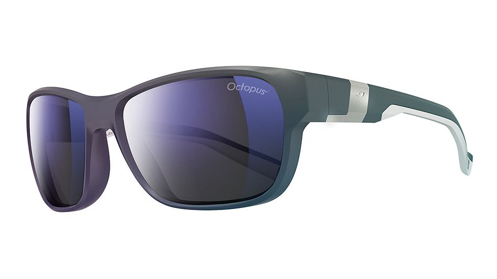 Julbo Coast Sunglasses, Matte Dark Blue/White Frame w/Octopus Lenses 4728012