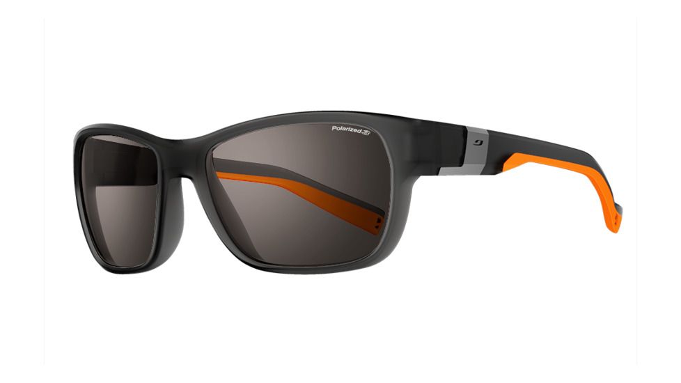 Julbo Coast Sunglasses with Polarized Lenses, Trans. Black/Orange, Large J4729014