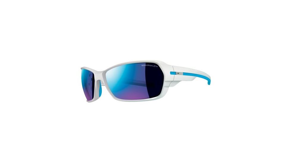 Julbo Dirt 2.0 Sunglasses, Shiny White/Blue Frame w/Spectron 3CF Lenses 4741111