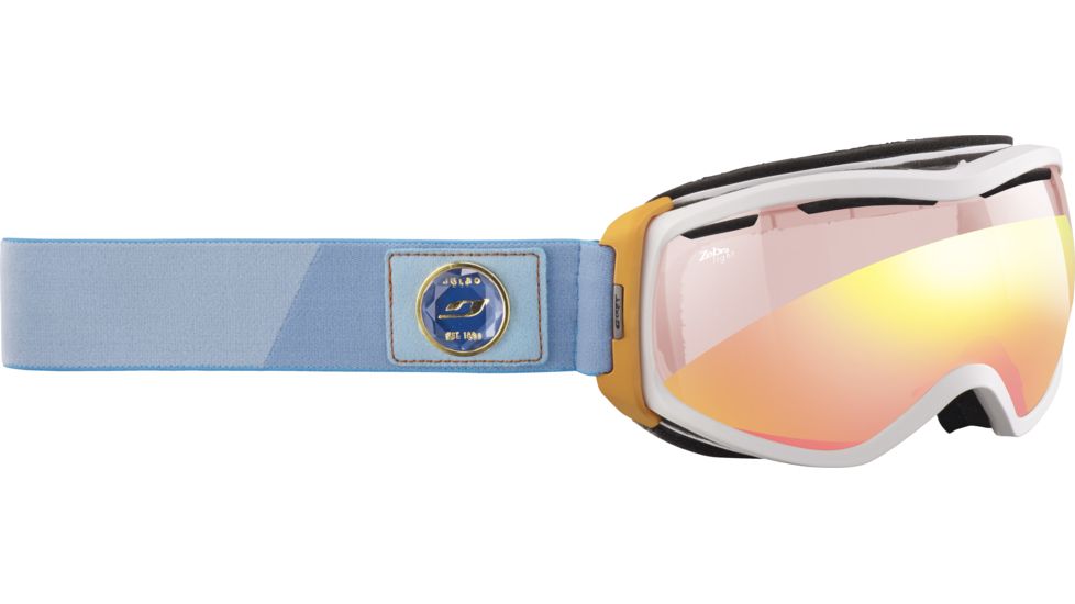Julbo Elara Goggles White/orange/turquoise with Zebra Light Lenses, Large J74731106