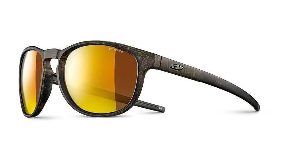 Julbo Elevate Sunglasses Brown Deco/Black Frame with Polarized 3CF Lenses, J5169151