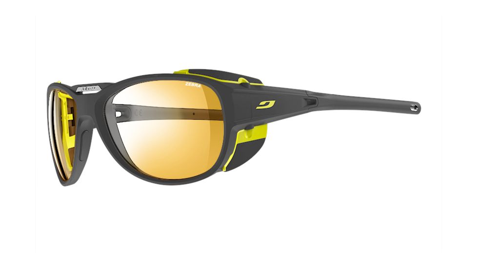 Julbo Explorer 2.0 Sunglasses with Zebra Lenses, Matte Gray/Yellow, Large J4973121