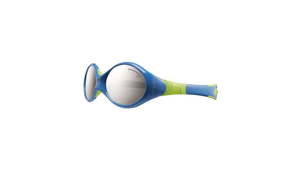 Julbo Looping 2 Kids Prescription Sunglasses + Cord with RX Single Vision Lenses for Babies 12-24 months, Frame Color Julbo Looping 2 Sunglasses - Dark Blue/Lime