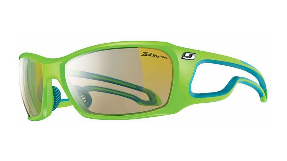 Julbo Pipeline  Sunglasses, Lime Green w/ Zebra Light Lenses 4283116