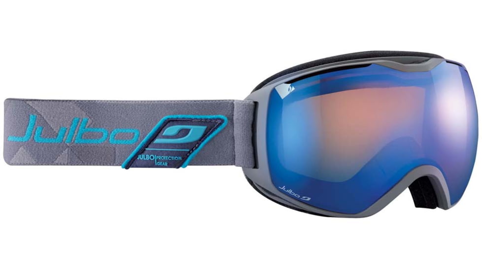 Julbo Quantum Goggles, Grey/Blue w/Orange Cat 2 Double Spherical Lenses And A Blue Flash Treatment 73712214