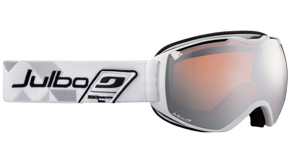 Julbo Quantum Goggles, White w/Orange Cat 2 Double Spherical Lenses And A Silver Flash Treatment 73712114