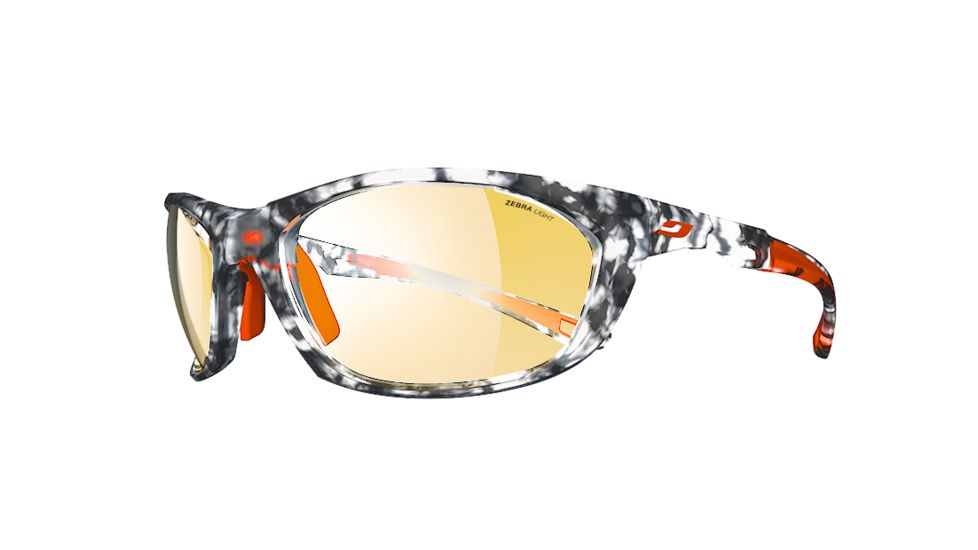Julbo Race 2.0 Sunglasses with Zebra Light Lenses, Tort. Gray/Orange, Large J4823221