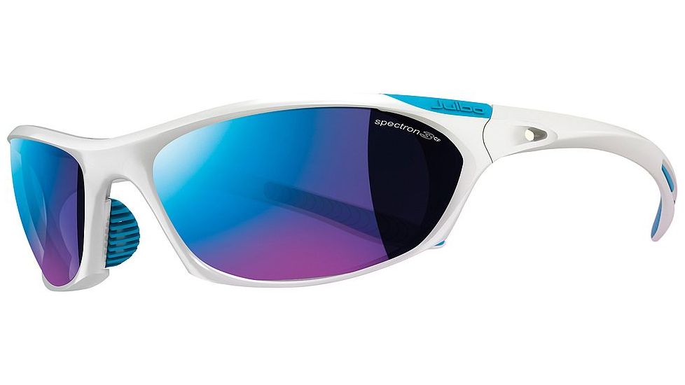Julbo Race Speed Sunglasses - White/Blue Frame w/Spectron 3CF Lenses 2421111