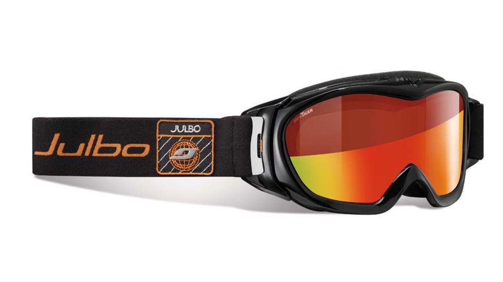 Julbo Revolution Goggles, Black/Orange w/Snow Tiger Double Cylindrical Lenses And A Multilayer Fire Flash Treatment 71873144
