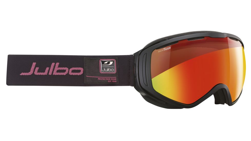 JULBO Titan Ski Goggles,Black,Snow Tiger Lenses w/Multilayer Fire Flash, XL 74173145