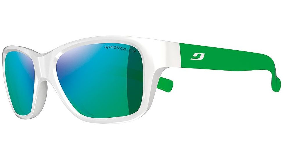 Julbo Turn Progressive Prescription Sunglasses, Shiny White / Green Frame, Spectron 3 Cf W/ Green Flash Lens-J4651111PR