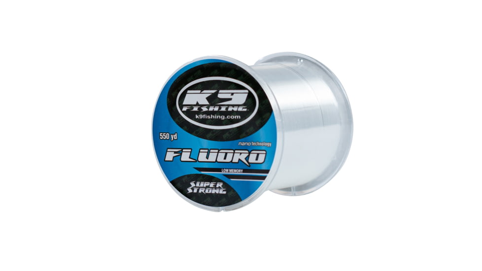K9 Fishing Clear Fluoro Line 17lb 550yd Spool, 550-17lb-CL