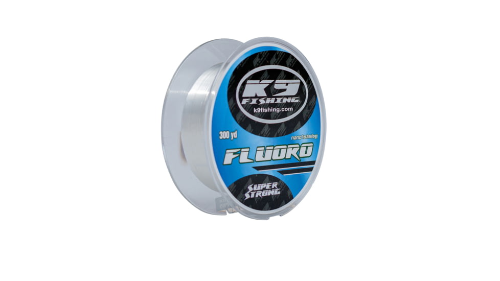 K9 Fishing Clear Fluoro Line 20lb 300yd Spool, 300-20lb-CL