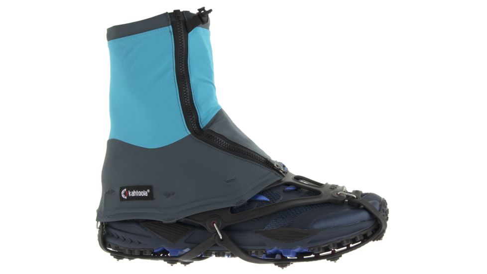 Kahtoola INSTA Gaiters Mid, Light Grey/Steel Blue, Small - Medium, KT07011
