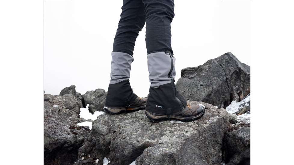 Kahtoola NAVA GTX Tall Gaiters, Grey/Black, Small, KT08007