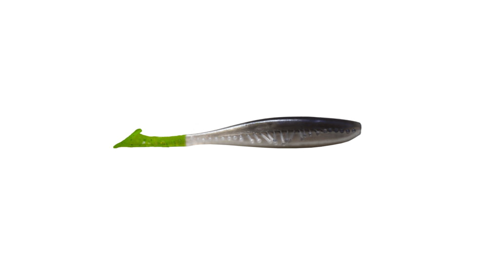 Kalins Fishing Kalin 4.8in Tickle Tail Swim Bait, 8 Pack, Chartreuse/Shad, 48TT8-896